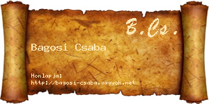 Bagosi Csaba névjegykártya